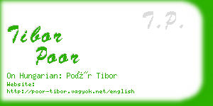 tibor poor business card